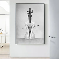 abstract cello sexy woman creativity music wall art posters girl bedroom canvas painting living room corridor aesthetics decor