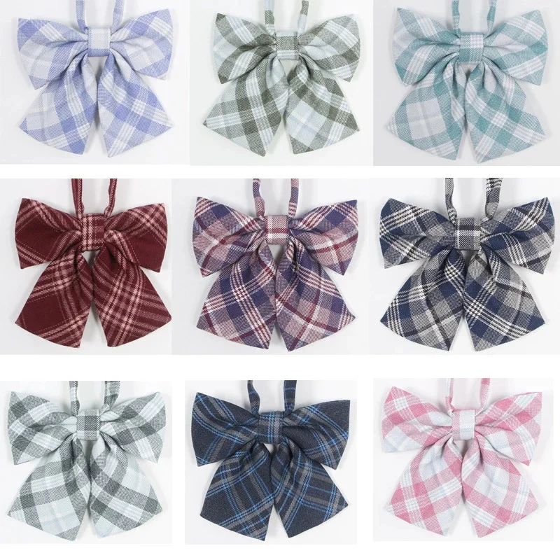 

Feminine Plaid Bowtie Casual Bow tie For Women Uniform Collar Butterf Bowknot Adult Check Bow Ties Cravats Girls Bowties