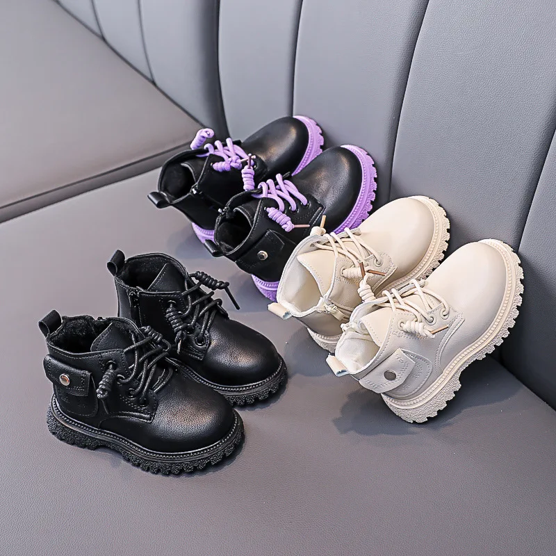 

New Children's Shoes Baby 2021 Children's Martins Boots Girls Short Boots English Style Retro Boys Boots