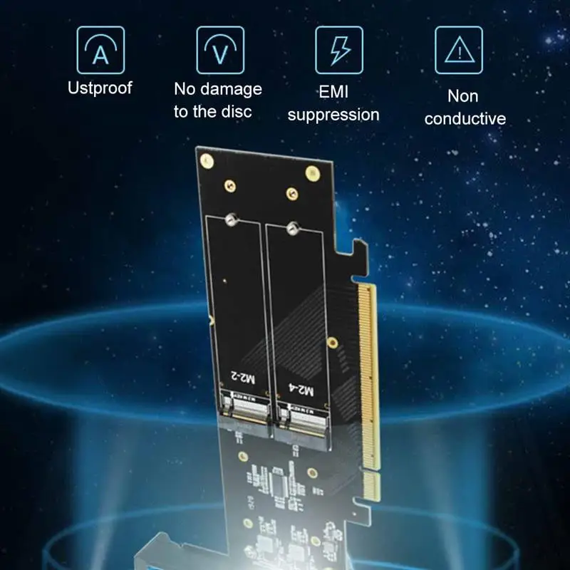 1 шт. iHyper m.2 X16 до 4X NVME PCIE3.0 GEN3 4 * RAID-карта PCI-E VROC CARD RAID Hyper M.2X16 M2X16 X4 | Компьютеры и офис