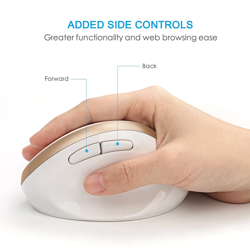 Jelly Comb Ergonomic Wireless Mouse For PC TV Laptop Ajustable DPI 2.4G Wireless Vertical Mouse Computer Office Optical Mice