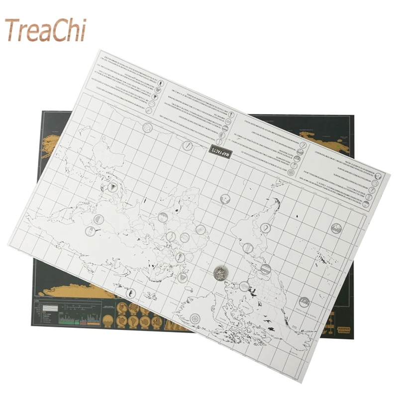 Новая роскошная карта путешествия Постер 52 3x30 см персонализированная журнал