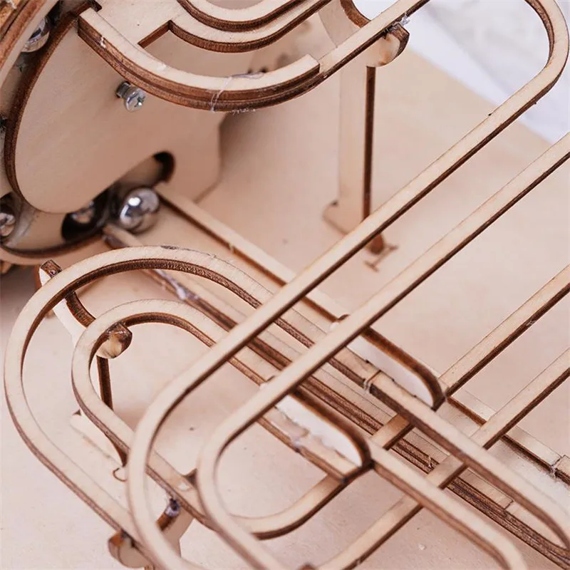 3D Деревянный мраморный ход DIY сборная механическая передача Инженерная модель
