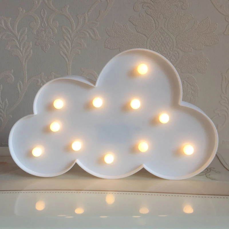 cloud Светодиодный детские ночные светильники Фламинго Единорог светодиодный светильник подвесной светодиодный светильник ананас кактус звезда светильник Настенный светильник декоративный светильник ing - Испускаемый цвет: cloud