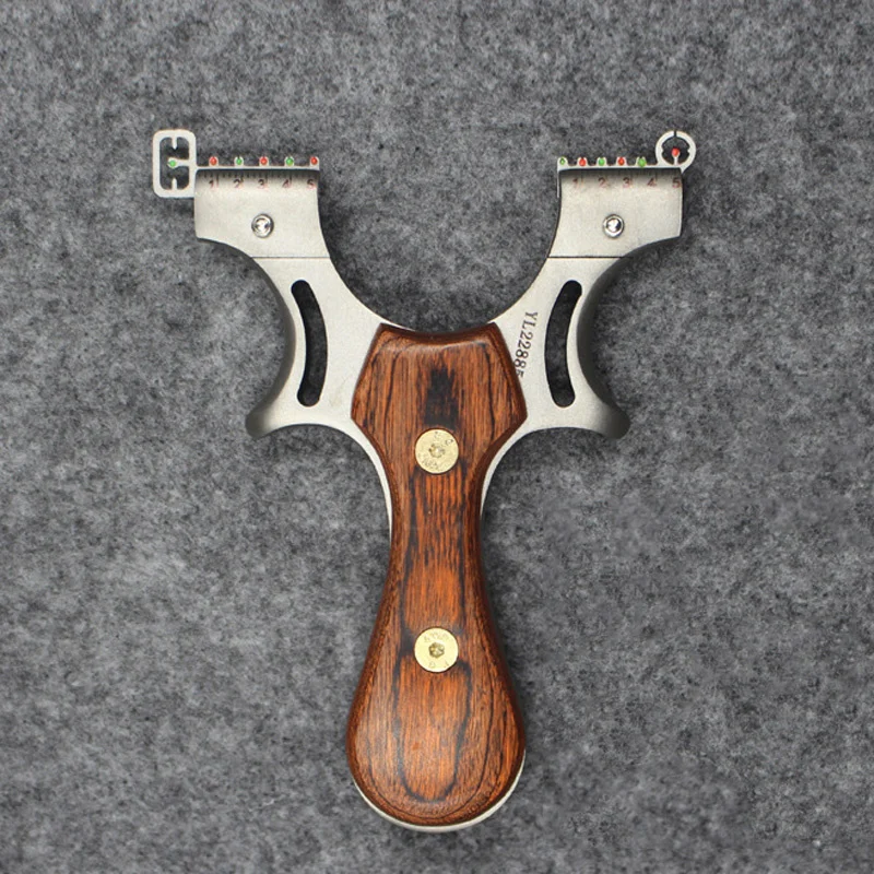 

Solid Wood Flat Leather Slingshot High Precision Outdoor Competition Stainless Steel Slingshot Shooting Hunting Powerful