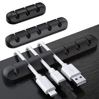 silicone cable holder desk organizer wire protection management cable cord clips for mouse keyboard earphone headset phone