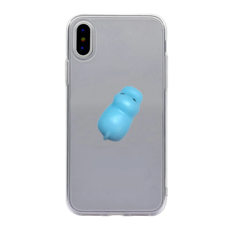 case with soft doll Силиконовый чехол-накладка из мягкого ТПУ Тонкий чехол Прозрачный чехол для мобильного телефона для samsung Galaxy A3 A5 J3 J5 J7 A6 A7 A8 A9 J4 J6 плюс - Цвет: case with soft doll
