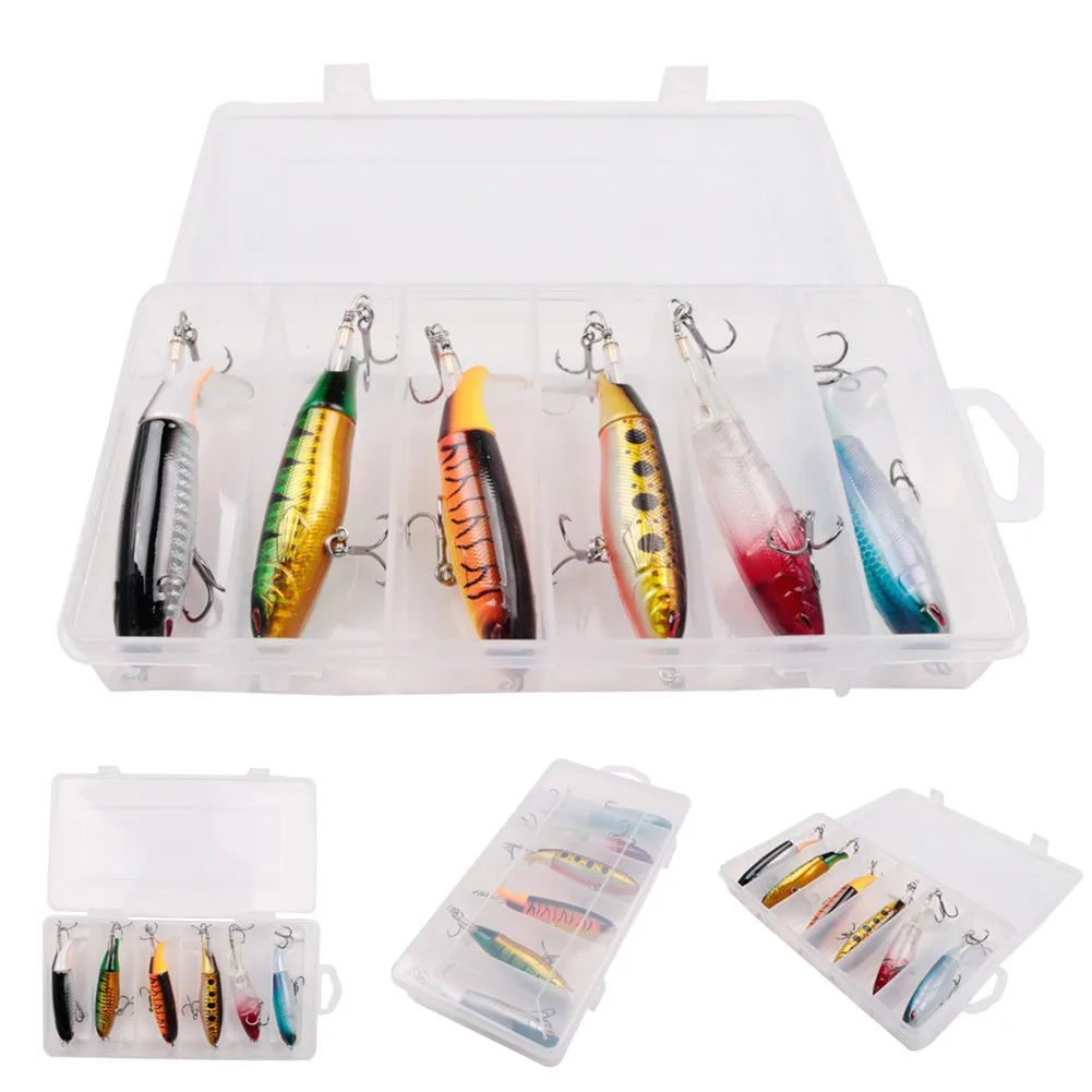 

6PCS Bass Lures Fishing Lures For Bass Topwater Bass Lure Durable Simulation 3D Fish Eyes Fishing Accessories Tackle Pesca