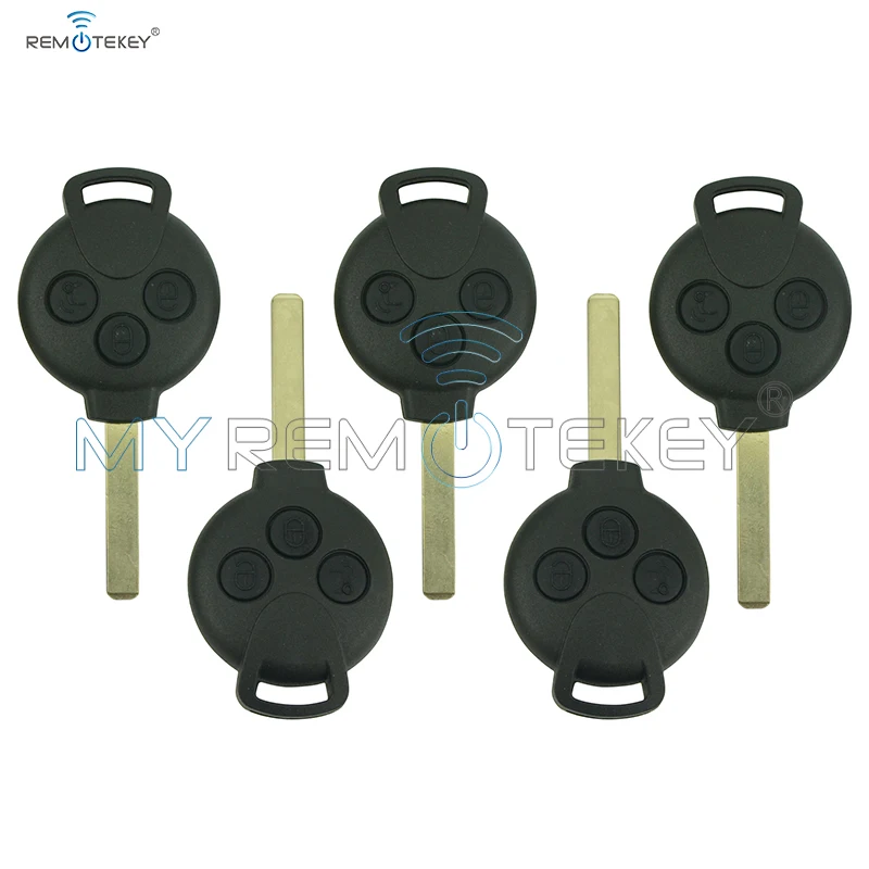 5 шт. деталь 3 кнопки 434 МГц 7941 чип для Smart Fortwo 2007 2008 2009 2010 2011 2012 2013 remtekey|chip car key|chip keyschip