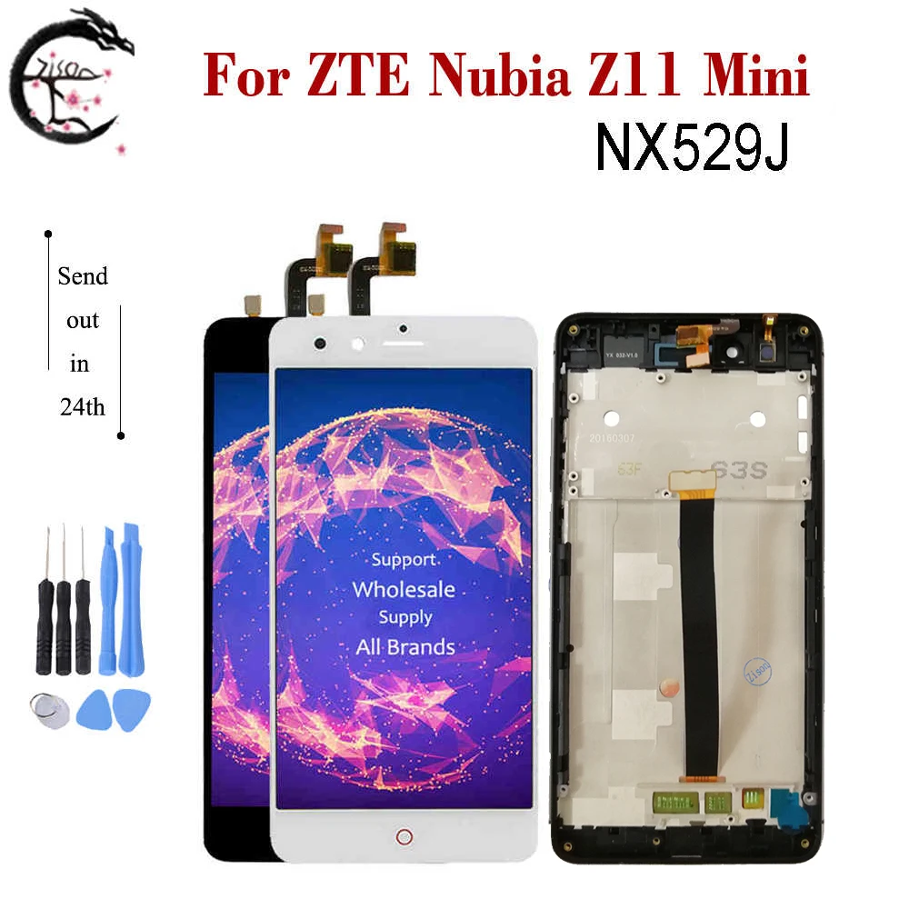 5," ЖК-дисплей с рамкой для zte Nubia Z11 mini NX529J полный Дисплей сенсорный датчик дигитайзер сборка Nubia Z11mini дисплей
