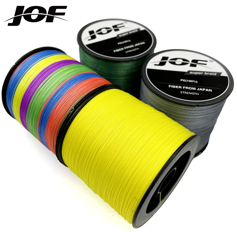 

JOF 20 24 35 40 50 65 80 100lb 9 Strands 300M/500M Braided Fishing Lines Multifilament PE Fishing Line Diameter 0.14-0.55mm