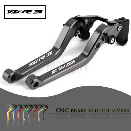 

Brake Handle Bar Lever CNC Aluminum Long Adjustable Brake Clutch Levers For YAMAHA YZFR3 YZF R3 2015-2019