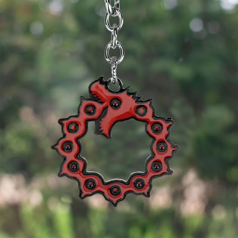 Новинка 2021 кольца для подвески ключей с рисунком из аниме Загадка семь смертных