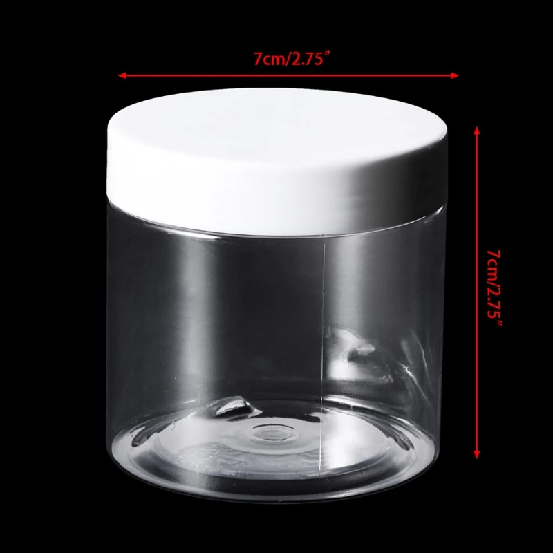 200ml white 100 мл-260 мл пустой контейнер для хранения, органайзер, коробка для светильник, глина, пластилин, пена, слизи, грязь, банка для макияжа, косметический горшок, бутылка для крема - Цвет: 200ml white