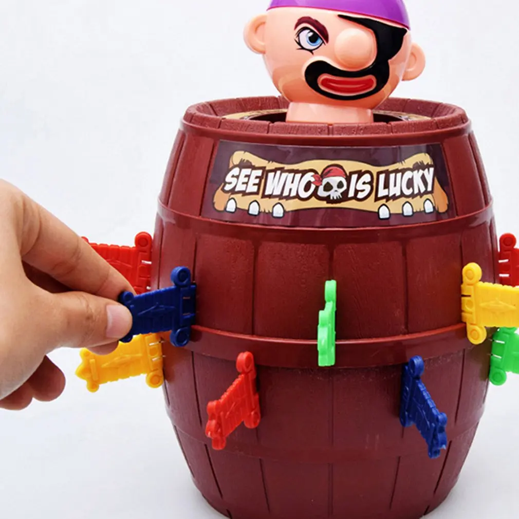 Tricky Toy Funny Jumping Gadget Pirate Barrel Game Party Gags Practical Jokes Lucky Stab Pop Up for Kids Adult Gift | Игрушки и хобби