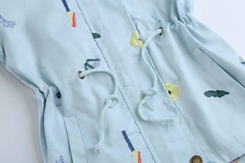 Autumn Winter Children Windbreaker Long Sleeve Floral Hoodies Jacket For Girls Baby Kids Clothing Outwear Hooded Coats | Детская одежда