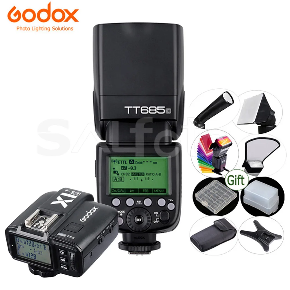 GODOX TT685 вспышка для камеры ttl 2,4G HSS 1/8000s GN60 беспроводной скоростной TT685-C/N/S/O/F для Canon Nikon sony Olympus Fuji - Цвет: TT685 add X1T