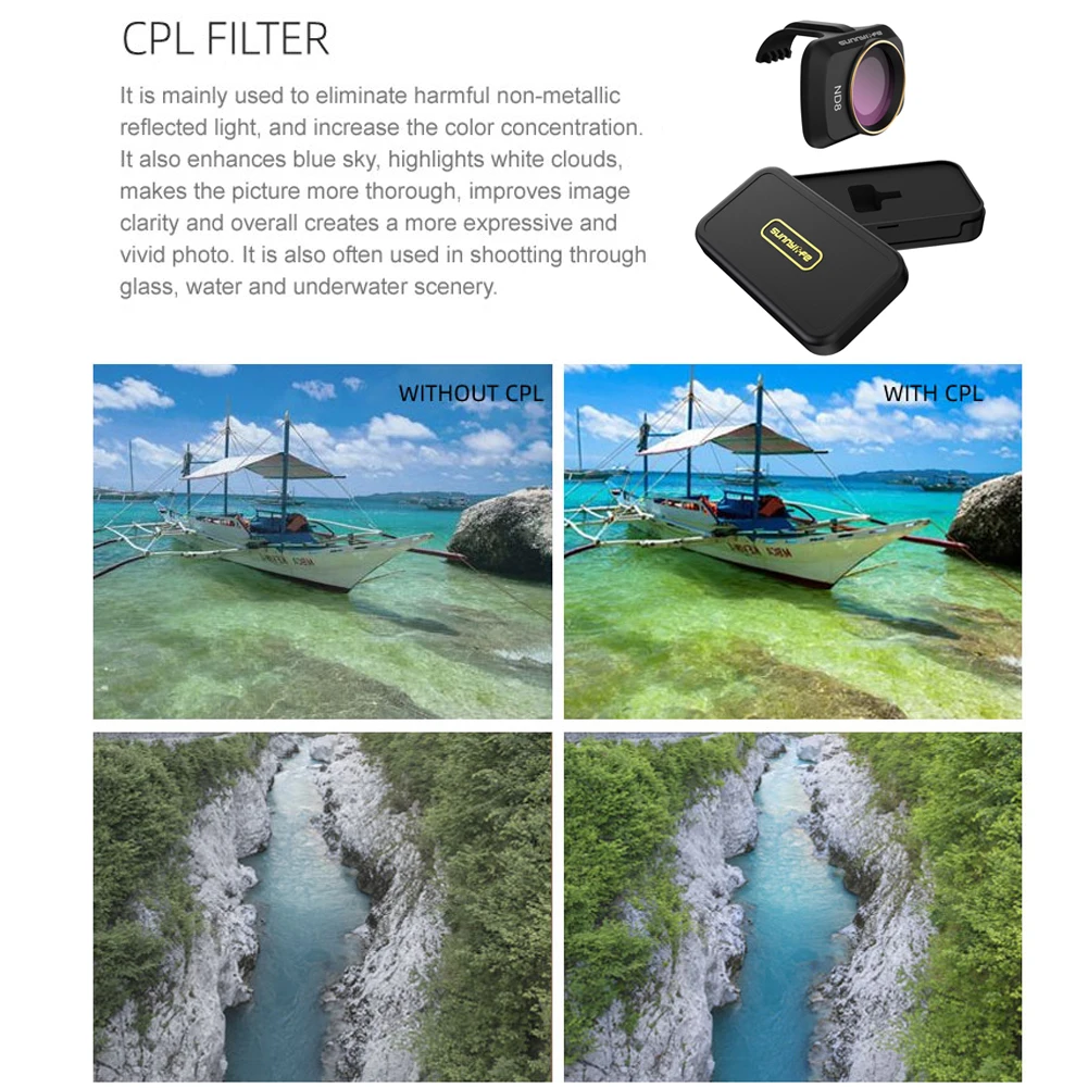 Набор фильтров для объектива с многослойным покрытием UV MCUV CPL ND4 ND8 нейтральная