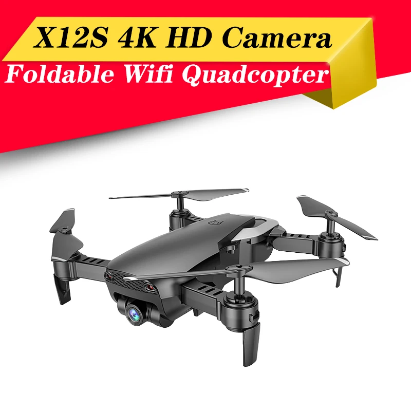Радиоуправляемый Дрон X12S FPV 4K с двойной камерой и оптическим потоком - купить по