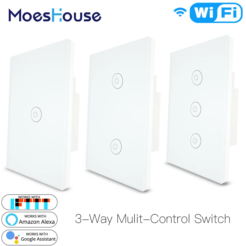 3 способа Wi-Fi умный мульти-контроль выключатель света работает с Alexa Google Home не