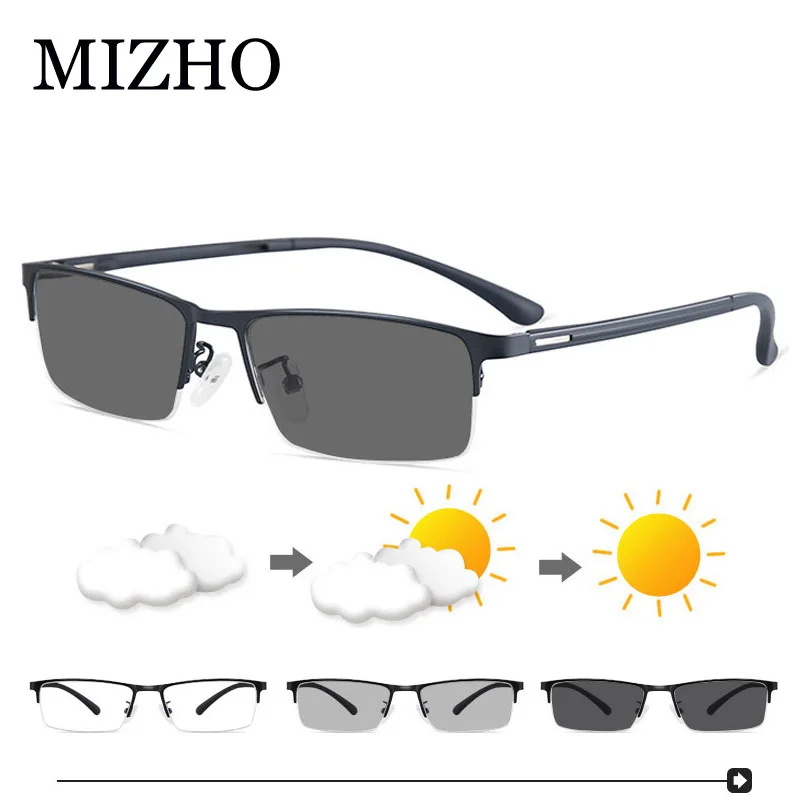 MIZHO 2020 фотохромные солнцезащитные очки UV400 анти синий светильник мужские