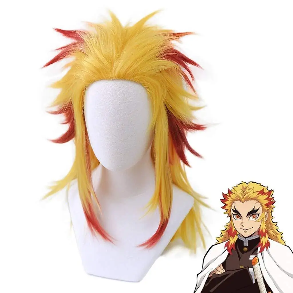 

Anime Demon Slayer: Blade Purgatory Apricot Shouro Yellow Red Gradient Wig Cosplay Kimono Kimetsu No Yaiba Cosplay Uniforms Wig