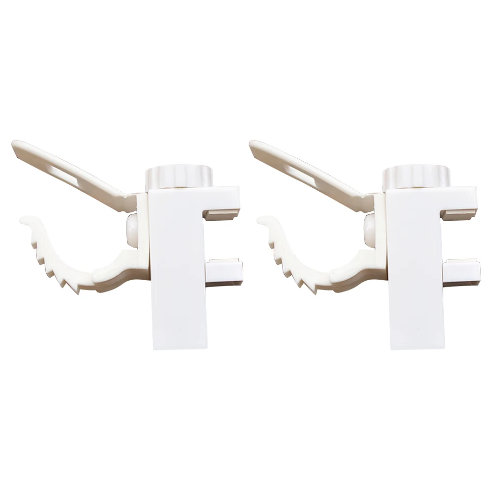

2pcs Stick Hooks Rack Hanging Rod Clip Curtain Fixed Clamp Bedroom ABS Home Accessories White Adjustable Bracket Bathroom