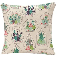 yggqf pillow covers cactus with succulents and cactuses with inky in glass terrariums trendy tropical design flower