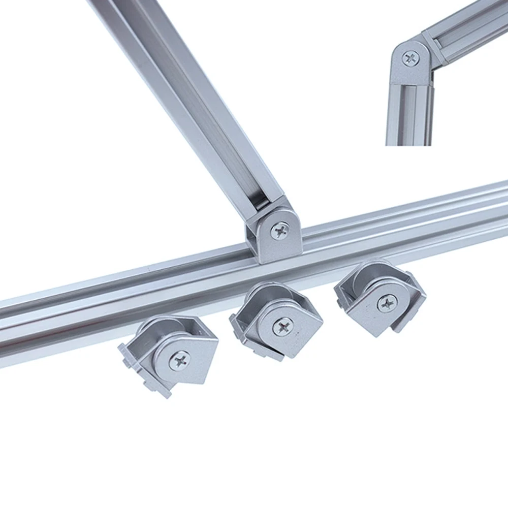 

2pcs 1pcs Zinc Alloy Flexible Pivot Joint Connector for Aluminum Extrusion Profile 2020 3030 4040 Series Slot 6/8mm