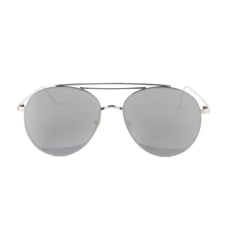 Винтажные круглые солнцезащитные очки со светоотражающим покрытием модные