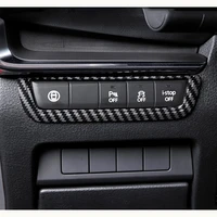 abs matte carbon fibre 2019 2020 car headlamps adjustment switch cover trim sticker styling car accessories for mazda 3 axela