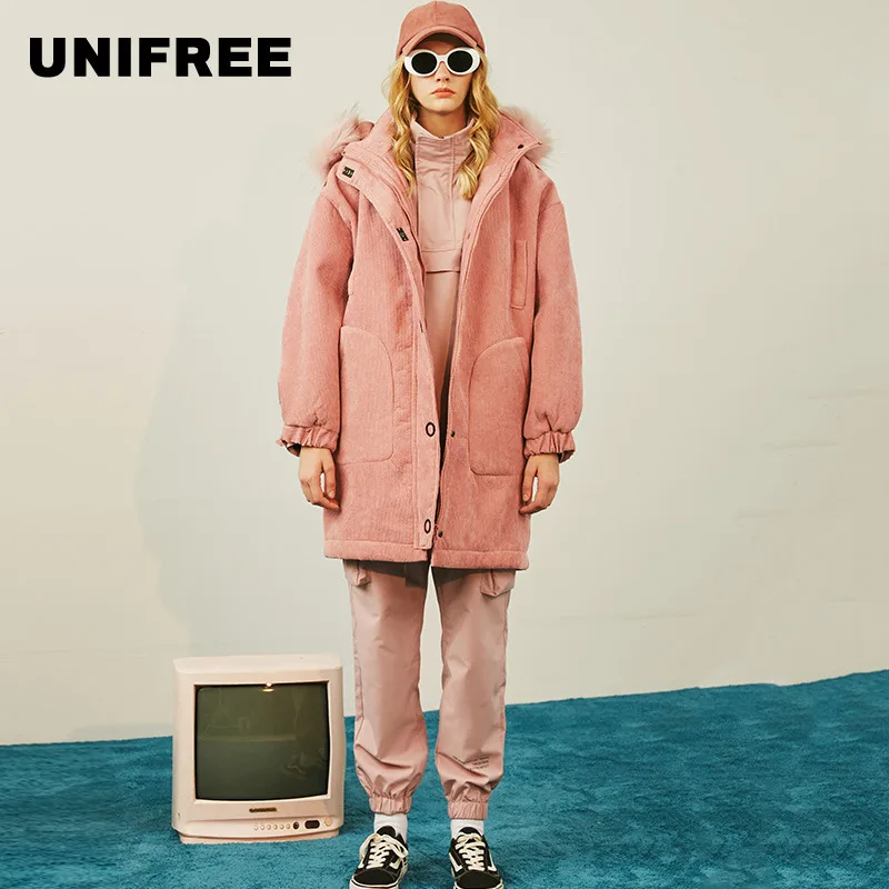 Зимнее платье UNIFREE для женщин новинка 2019 однотонная прямая цилиндрическая