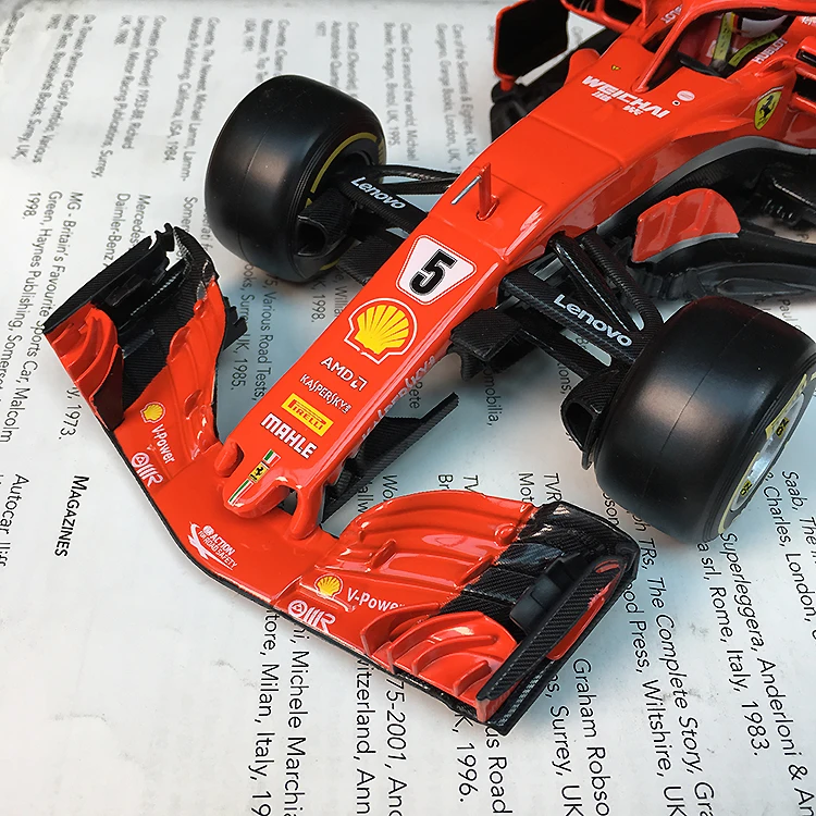 Модель Bburago 1:1 1/18 2018 Ferrari SF71 H Vettel No5 Формула 1 F1 гоночный автомобиль Транспортное