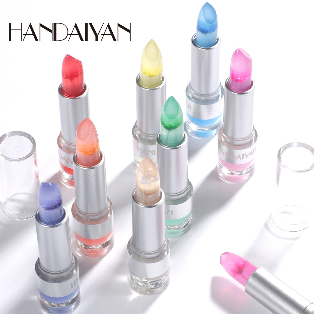 

HANDAIYAN Flower warm jelly lipstick Flower discoloration moisturizing lipstick is not easy to fade and does not take off