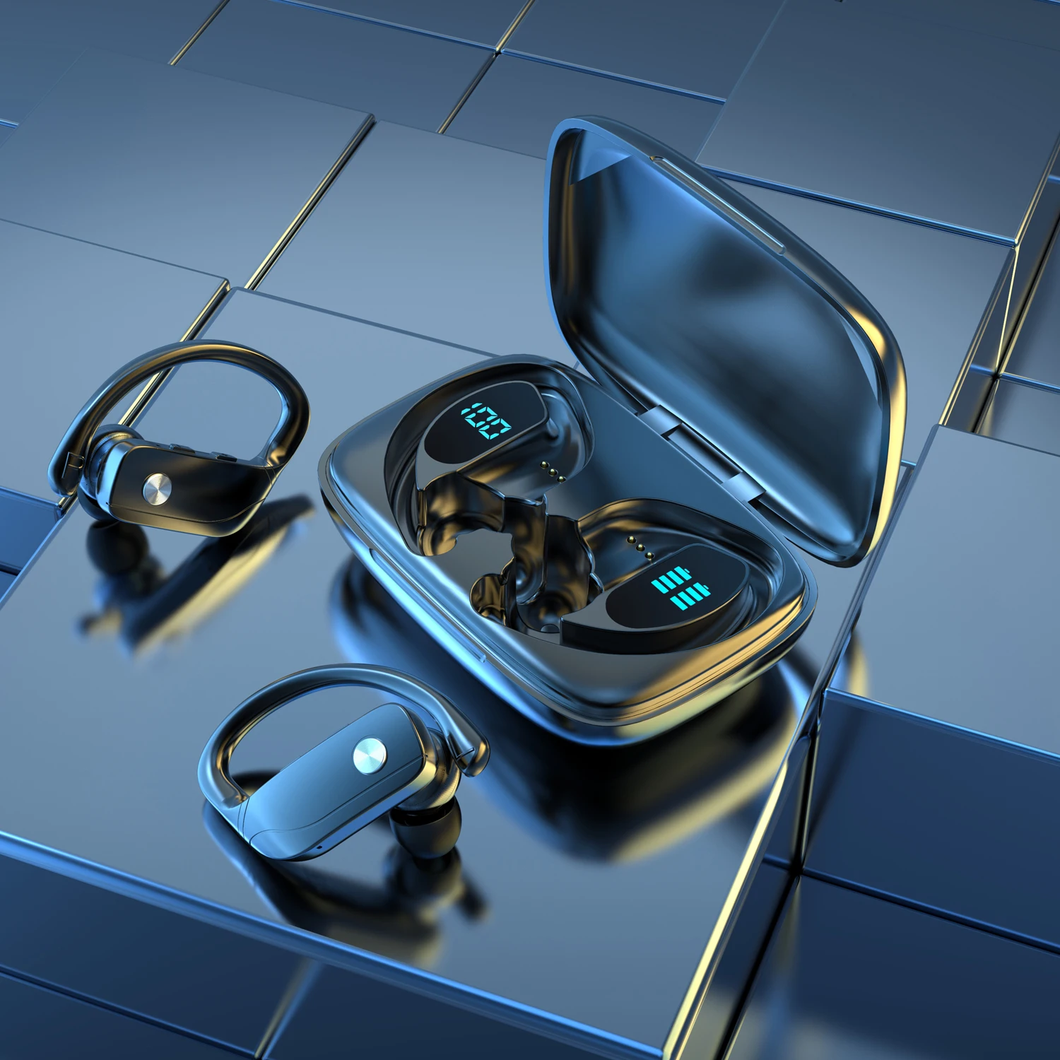 Спортивные водонепроницаемые наушники с сенсорным управлением 3500 мАч Bluetooth 5 1