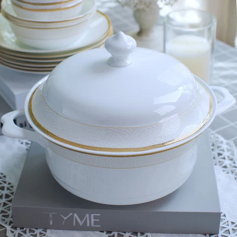 Цзиндэчжэнь высокое Класс Европейский костяной фарфор посуда тарелка бытовой