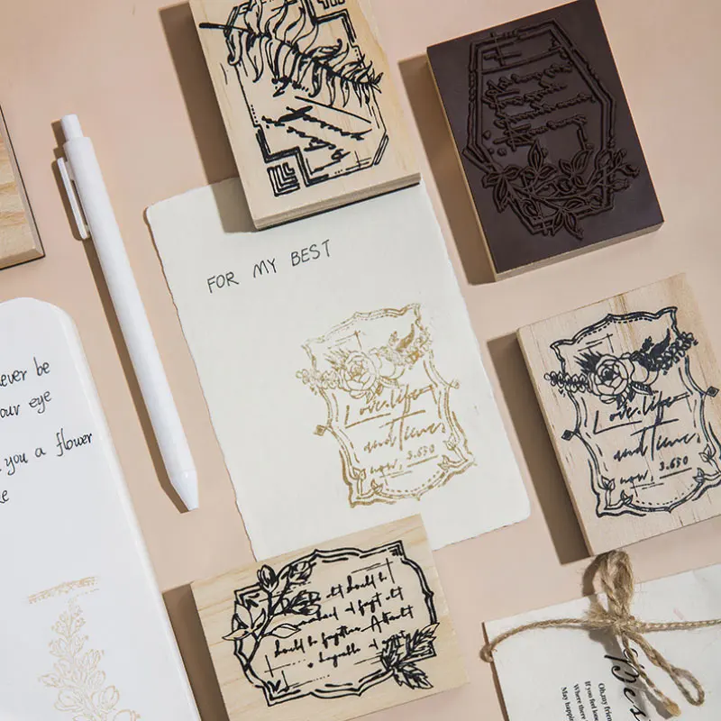 1 шт. серия краев фраз сделай сам деревянный штамп винтажный резиновый рукоделие