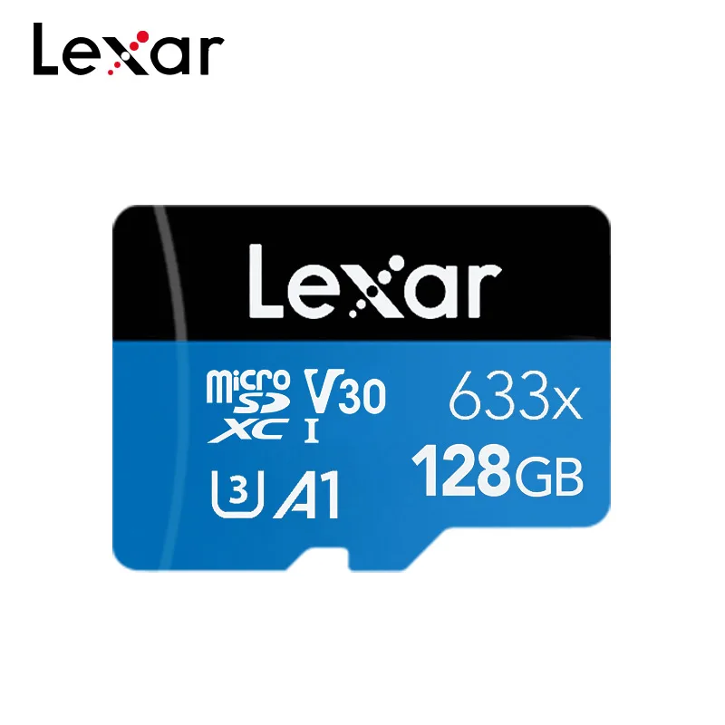 

Lexar 633x Micro SD Card 128GB 256GB 512GB Real Capacity Memory Card High Speed V30 U3 SDXC TF Card With Adapter For Phone