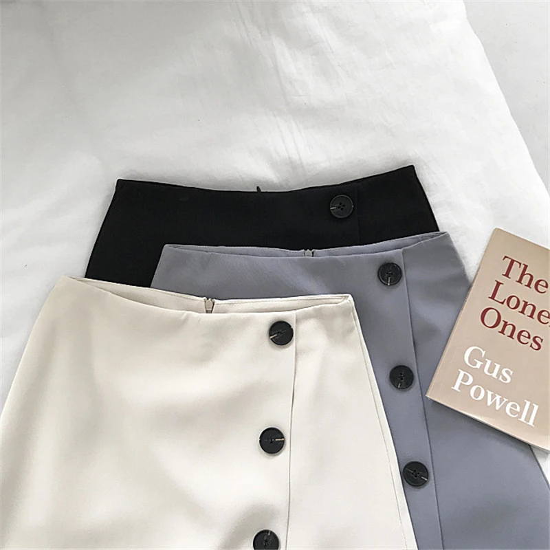 2019 летние короткие женские шорты с высокими пуговицами украшенные необычными