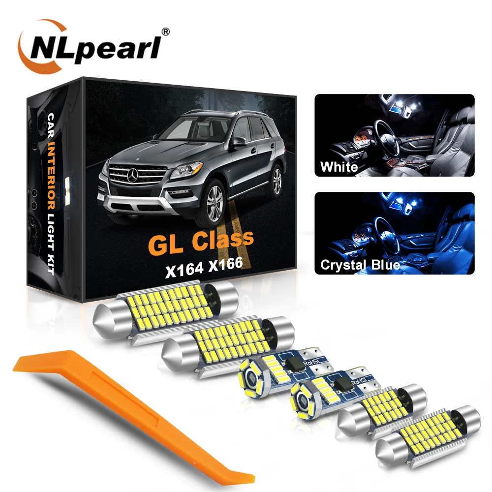 

Car Interior Lights Kit For Mercedes Benz MB GL Class X164 X166 GL450 GL500 GL550 Canbus LED Dome Trunk Door Foot Lights