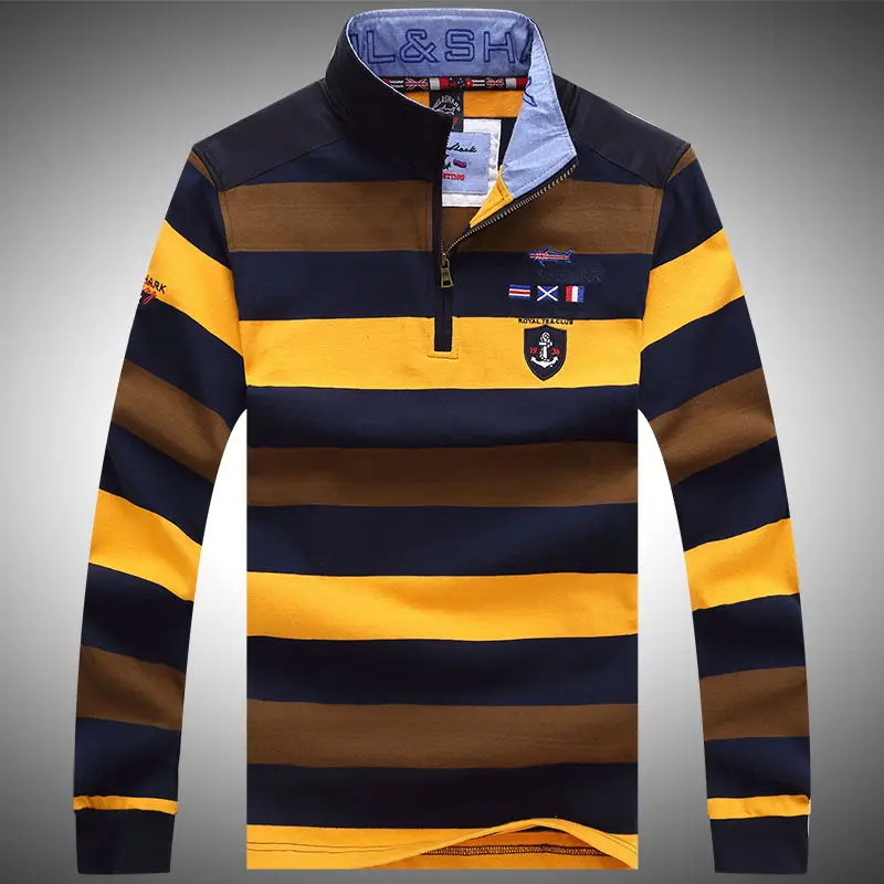 

New Arrival Smart Casual Knitted Wear Men Brand Sweater Stand Collar Half Zipper Striped Pullovers Warm Sweater mens clothes