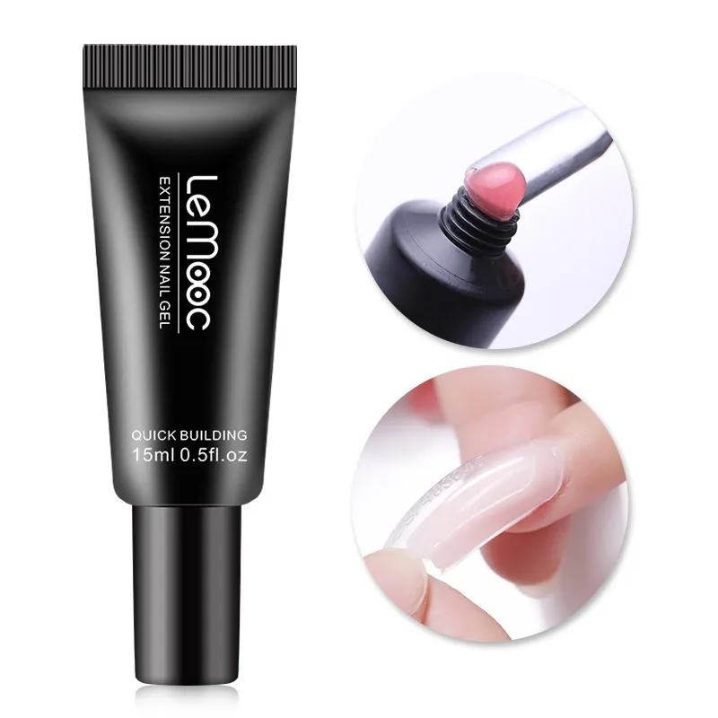 LEMOOC 15ml Nail Acryl Gel UV LED Quick Building Polish Soak Off Art Extend Builder Extension Tools | Красота и здоровье
