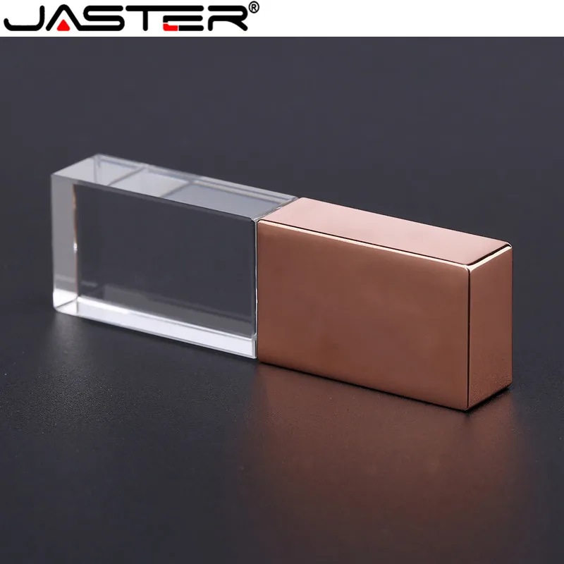 JASTER(более 10 шт. бесплатный логотип) Кристальный usb флэш-накопитель металлическая Флешка 8 ГБ 16 ГБ 32 ГБ 64 Гб 128 ГБ u дисковая карта памяти