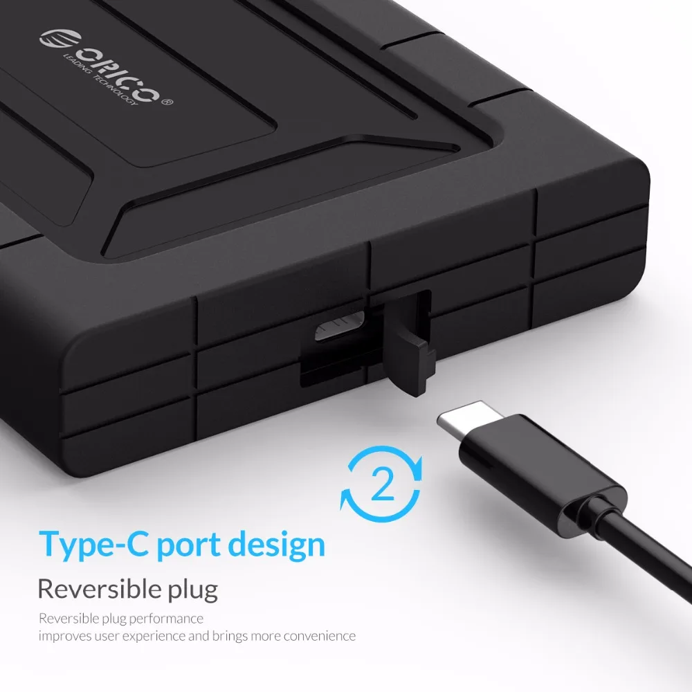 Корпус для жесткого диска ORICO 2 5 дюйма USB3.1 GEN1 Type-C 10 Гбит/с водонепроницаемый