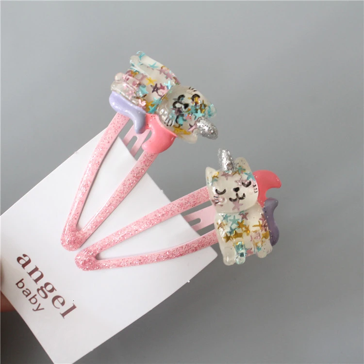 2 шт. детские заколки для волос в форме сердца | Аксессуары одежды