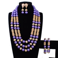 dudo african pearl necklace imitation pearl jewelry set dubai gold plated necklace set big fashion 2021