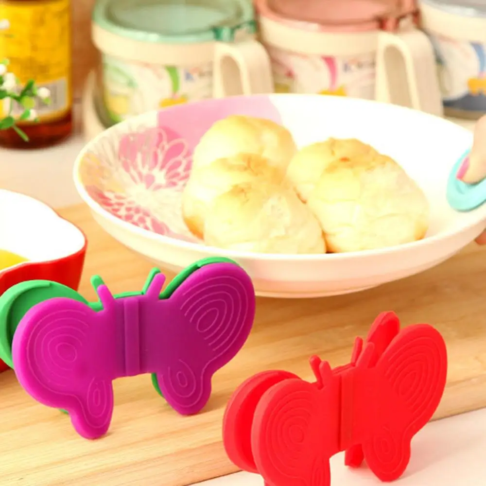 2 шт. силиконовый антискальдное устройство с бабочкой Теплоизоляционный зажим