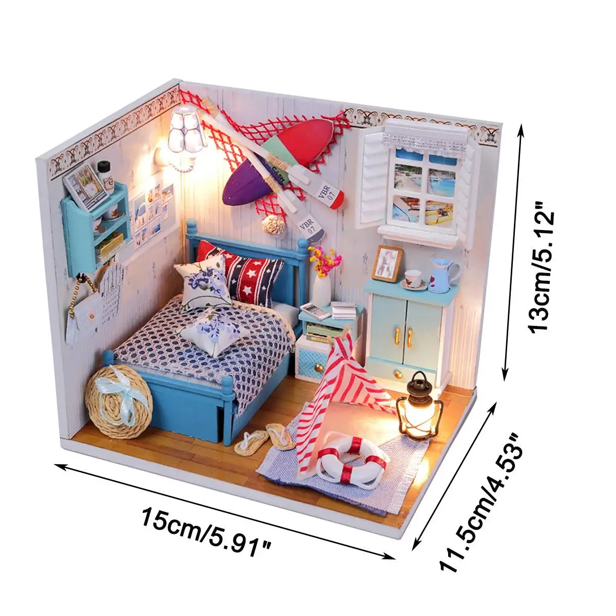 

DIY Miniature Dollhouse Furniture Wooden Doll Houses DIY Casa House Dollhouse Kit Casa Led Toys for Children Birthday Gift