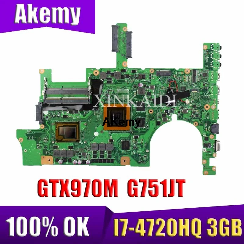 G751JT MB_0M/I7 4720HQ GTX970M 3 Гб оперативной памяти 90NB06M1 R00040 материнская плата Asus ROG G751JY G751JL