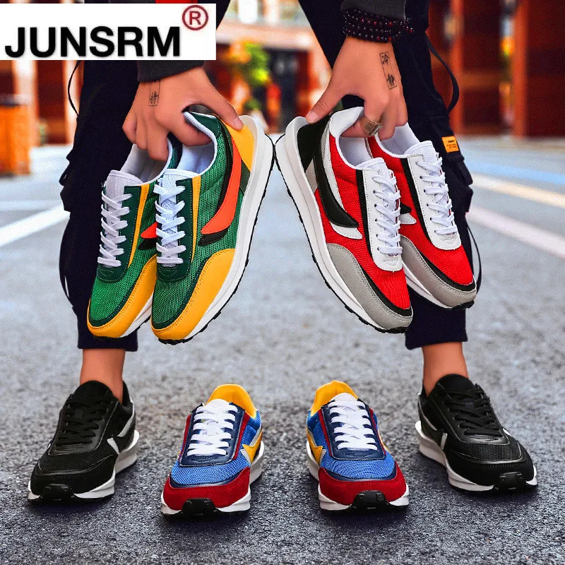 

Men's running shoes breathable sports shoes air cushion shoelace walking jogging casual shoes non-slip shoes